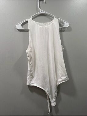 White Women’s Sleeveless Bodysuit sws contour size L